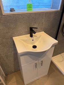 White bathroom sink vanity Watford